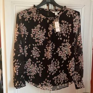 White House Black market, black blouse